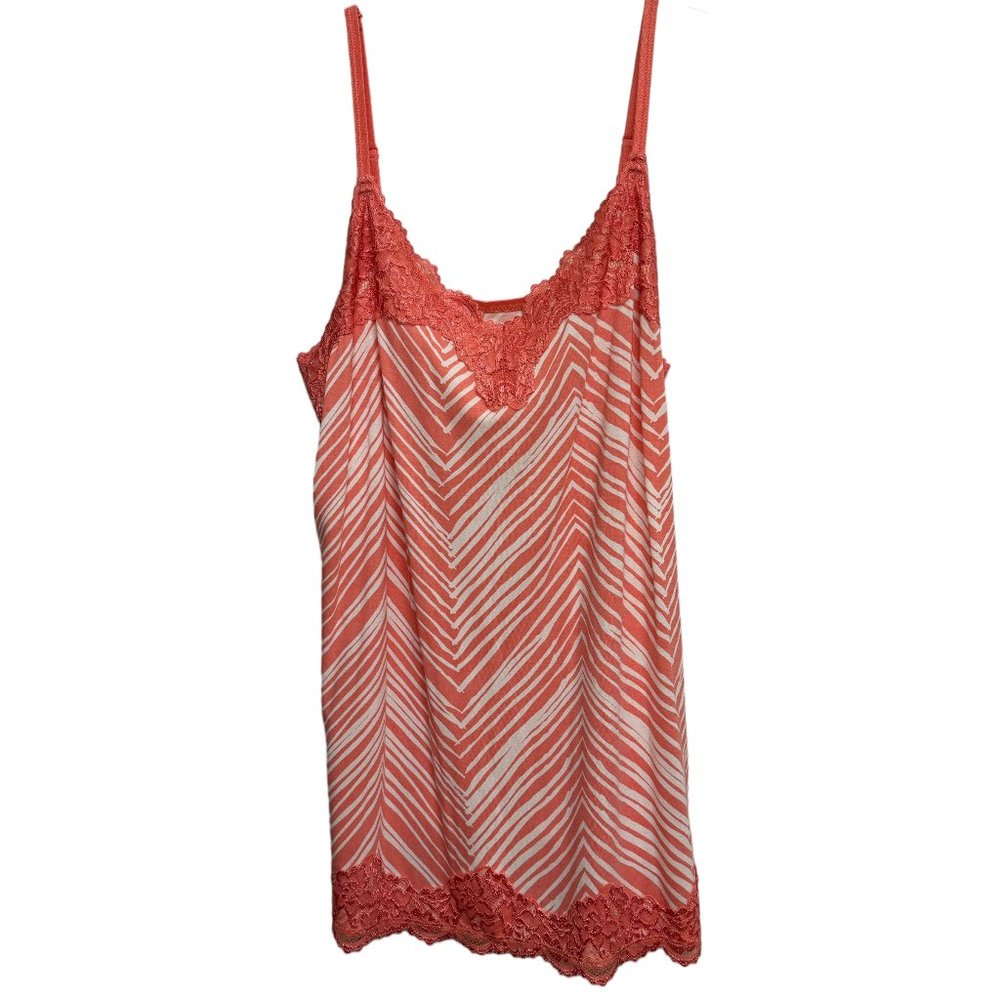 Lane Bryant‎ the Lace Cami size 14/16 Adjustable Spaghetti Strap Coral & White